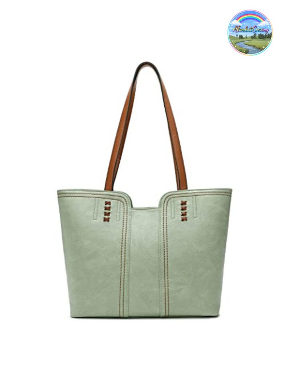Vegan Leather Satchel Tote Top Handle Braided Detail Zip Work Bag